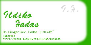 ildiko hadas business card